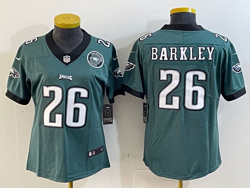 Youth Philadelphia Eagles #26 Barkley Green Second generation Nike 2025 Limited NFL Jersey style 4